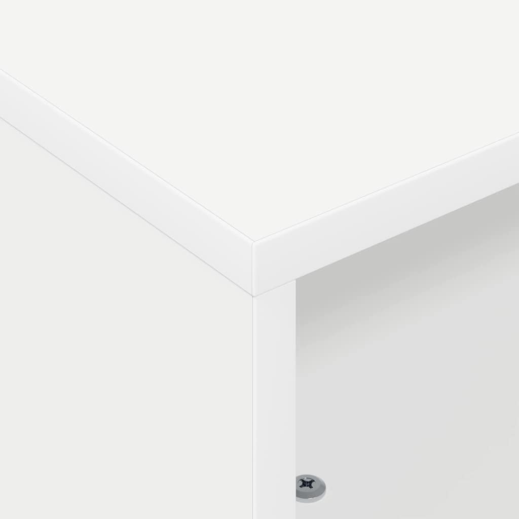 Table d'appoint avec roues Blanc 50 x 50 x 30 cm - XIOS