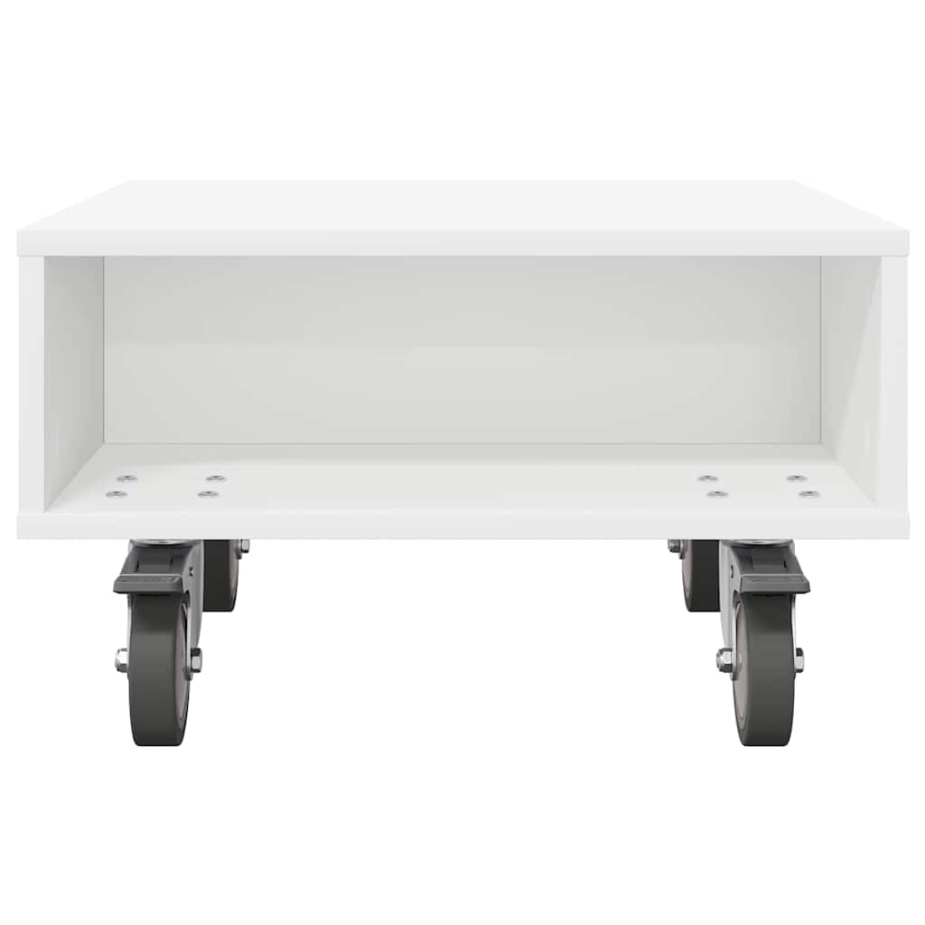 Table d'appoint avec roues Blanc 50 x 50 x 30 cm - XIOS