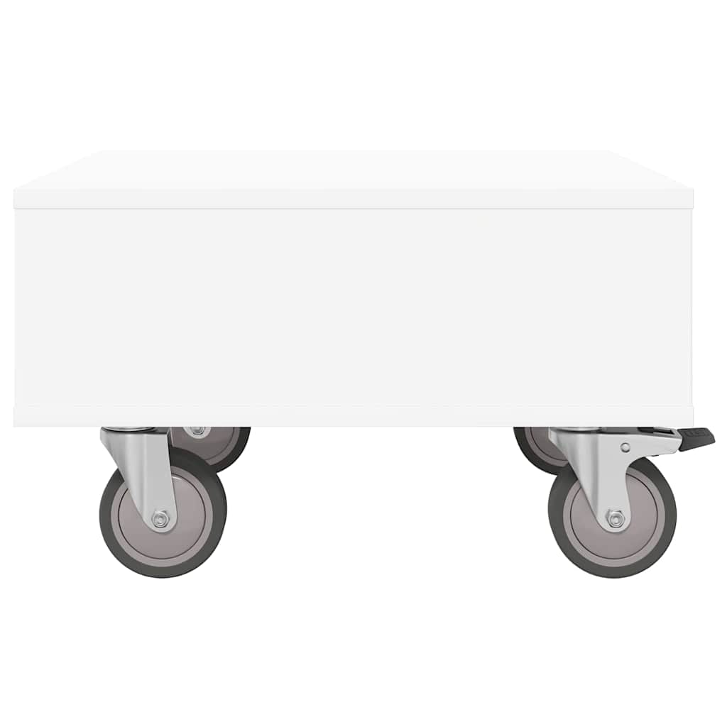 Table d'appoint avec roues Blanc 50 x 50 x 30 cm - XIOS