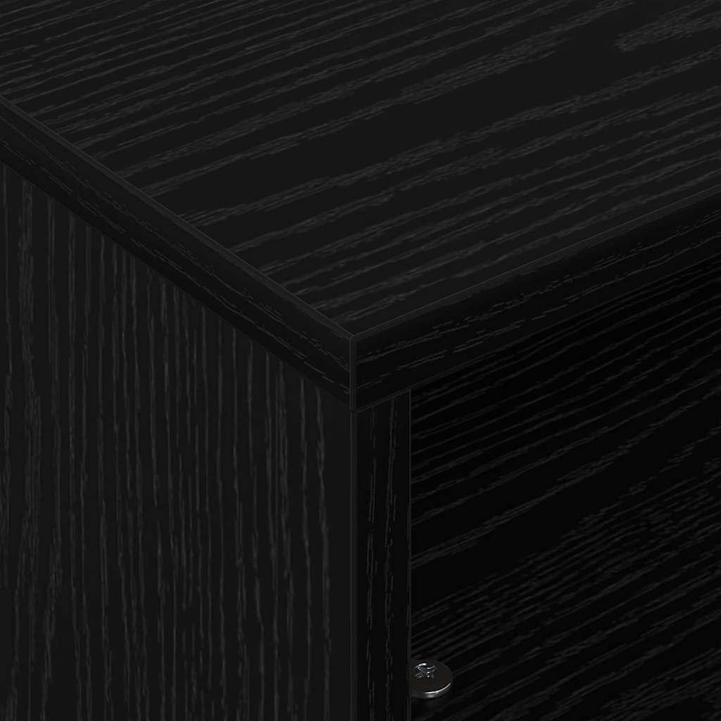 Table d'appoint avec roues Chêne noir 50,5 x 50 x 30 cm - XIOS