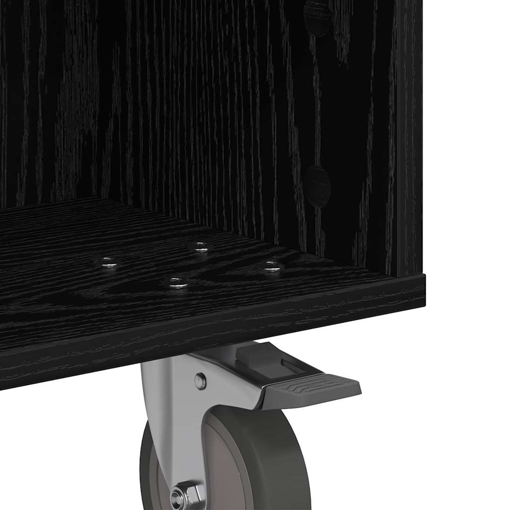 Table d'appoint avec roues Chêne noir 50 x 50 x 30 cm - XIOS