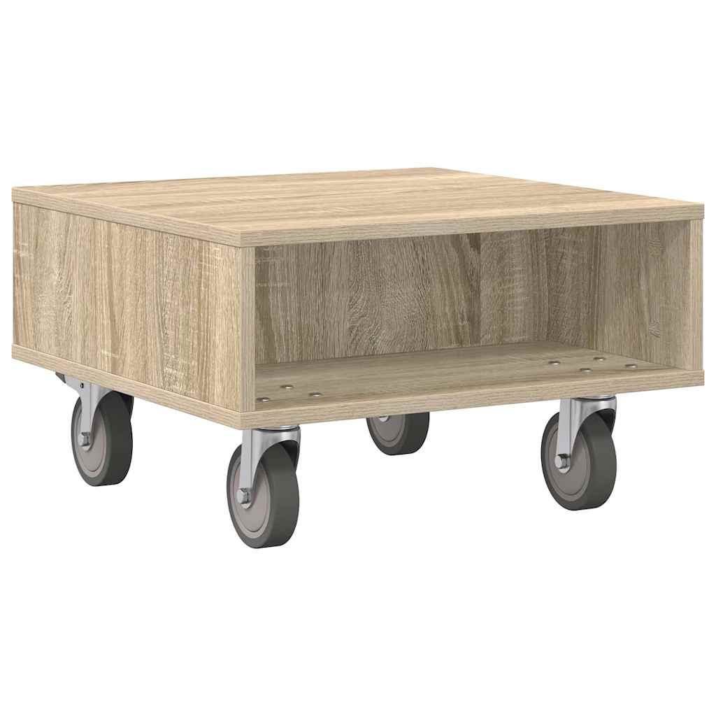 Table d'appoint avec roues Chêne Sonoma 50,5 x 50 x 30 cm - XIOS