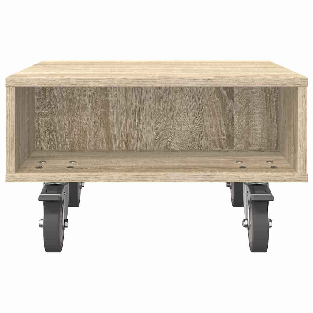 Table d'appoint avec roues Chêne Sonoma 50,5 x 50 x 30 cm - XIOS