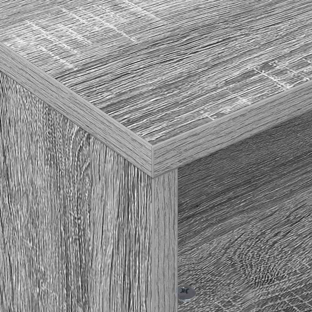 Table d'appoint avec roues Gris Sonoma 50,5 x 50 x 30 cm - XIOS