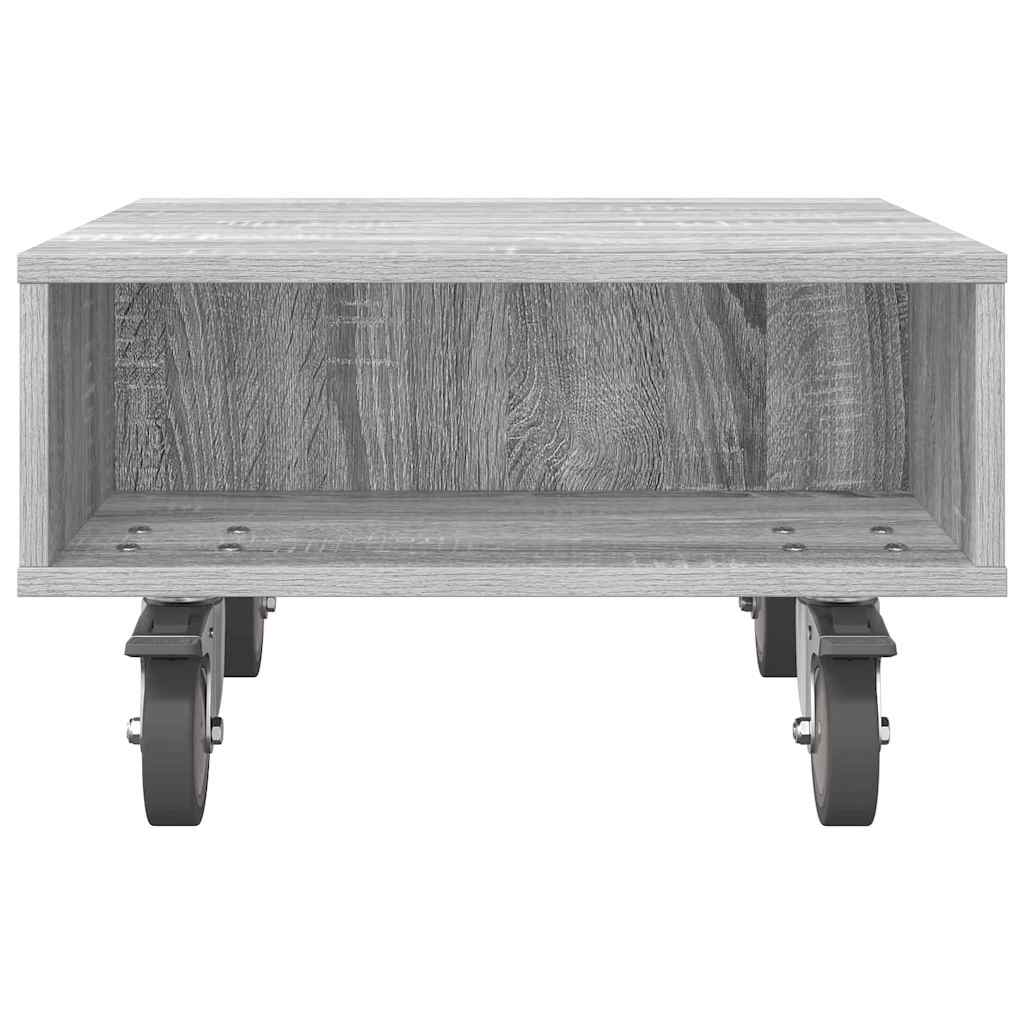 Table d'appoint avec roues Gris Sonoma 50,5 x 50 x 30 cm - XIOS