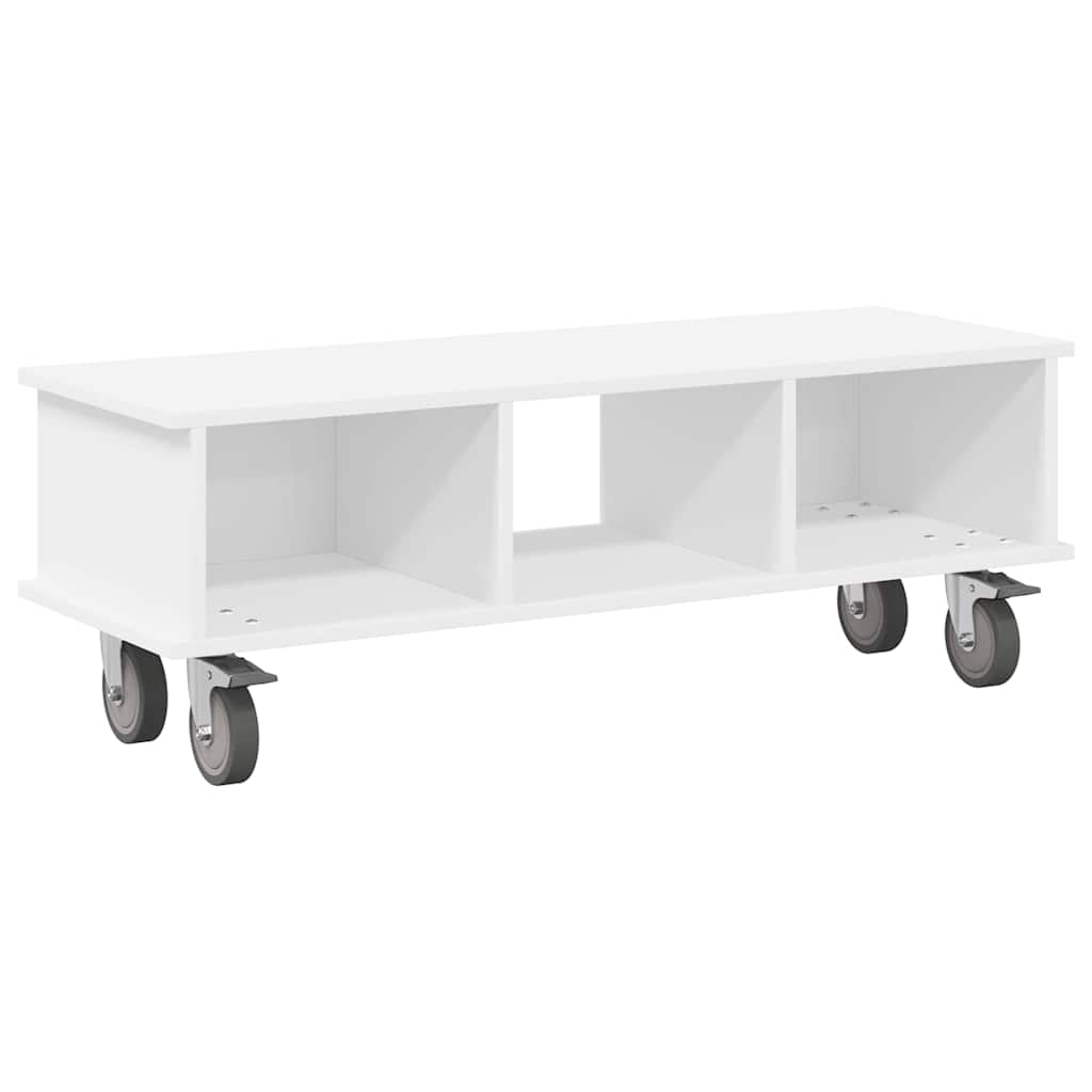 Meuble TV Blanc 100 x 35 x 35 cm Bois d'ingénierie - XIOS