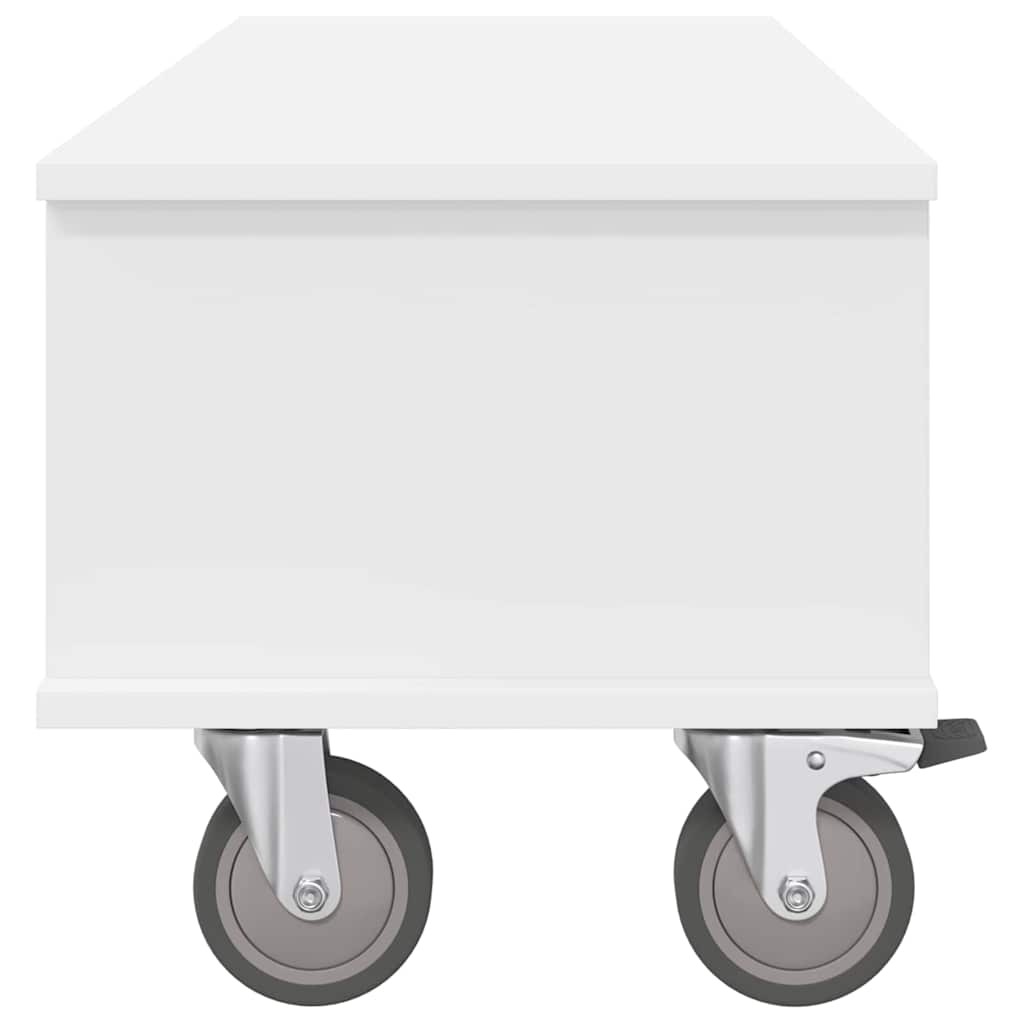 Meuble TV Blanc 100 x 35 x 35 cm Bois d'ingénierie - XIOS