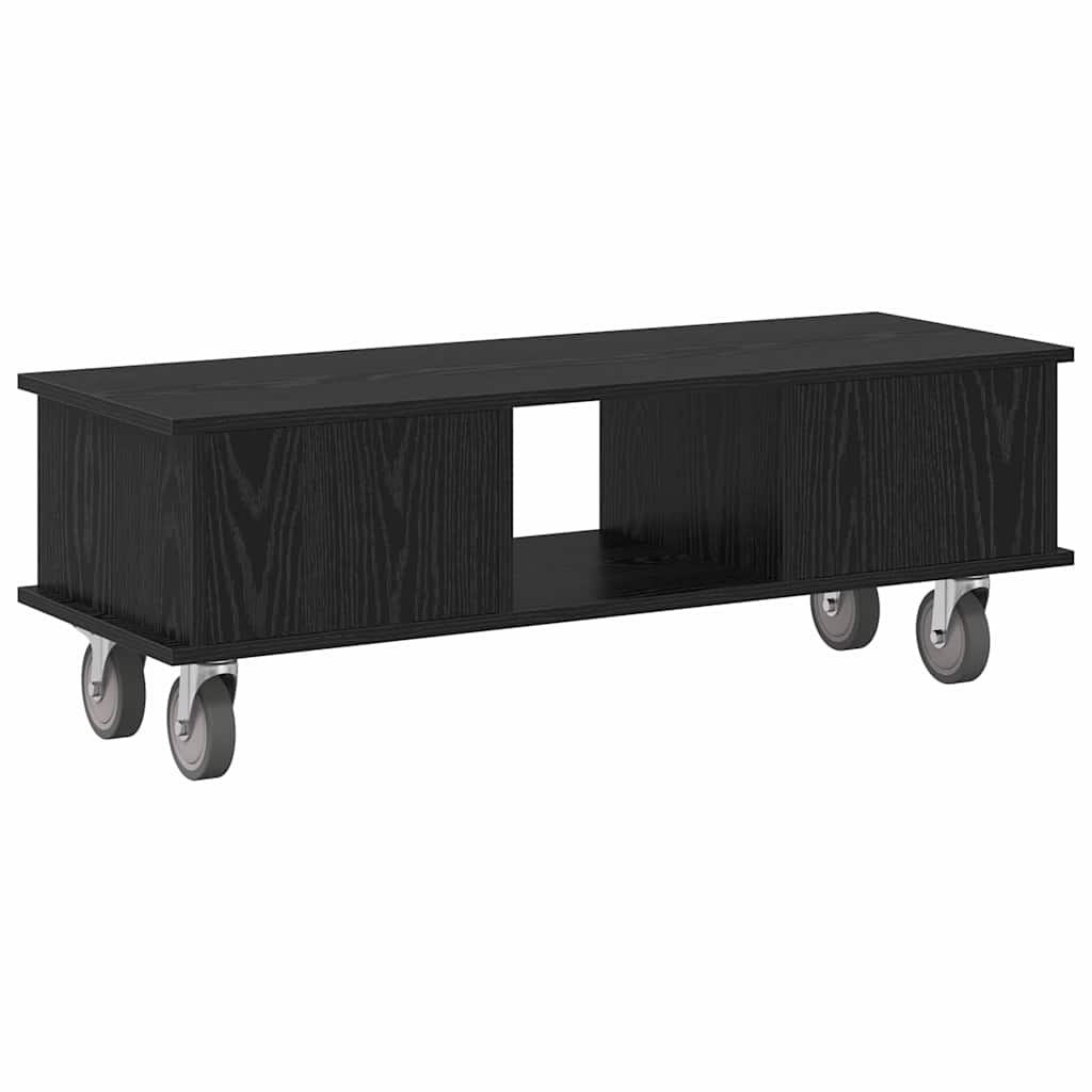 Meuble TV Chêne noir 100 x 35 x 35 cm Bois d'ingénierie - XIOS