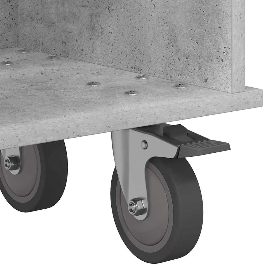 Meuble TV Gris béton 100 x 35 x 35 cm Bois d'ingénierie - XIOS