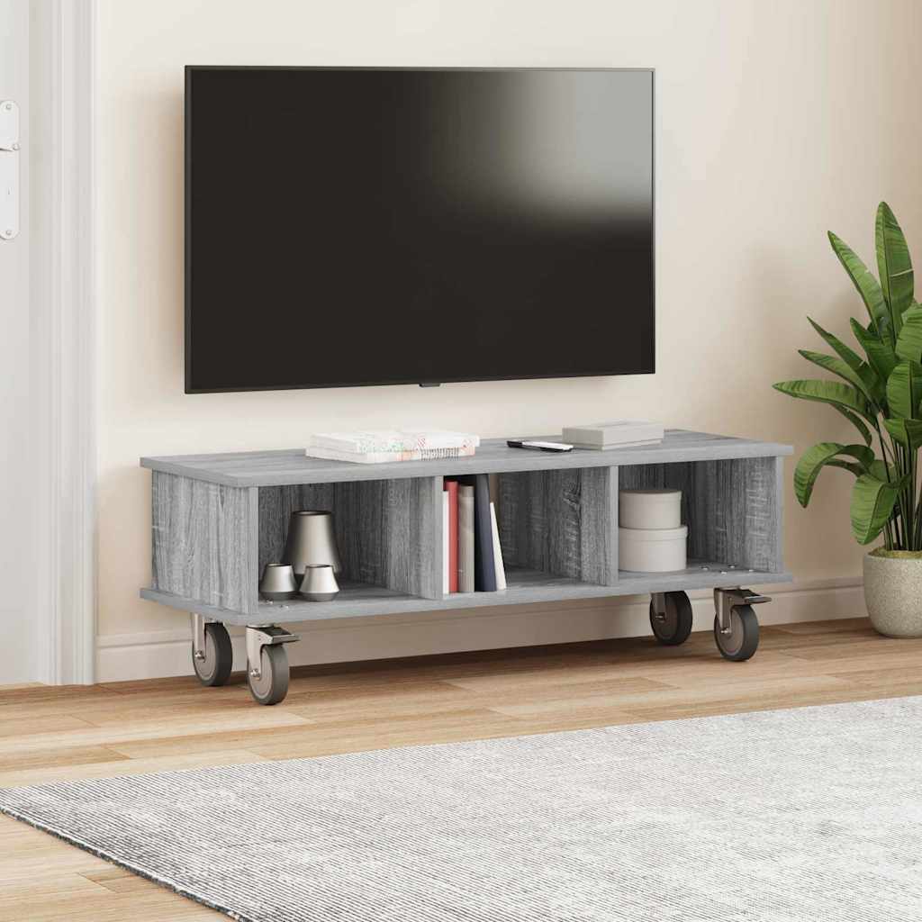 Meuble TV Gris Sonoma 100 x 35 x 35 cm Bois d'ingénierie - XIOS