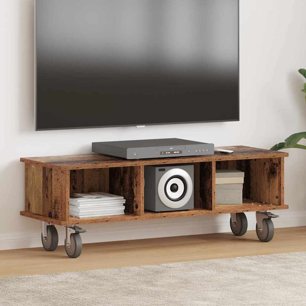 Meuble TV Bois ancien 100 x 35 x 35 cm Bois d'ingénierie - XIOS