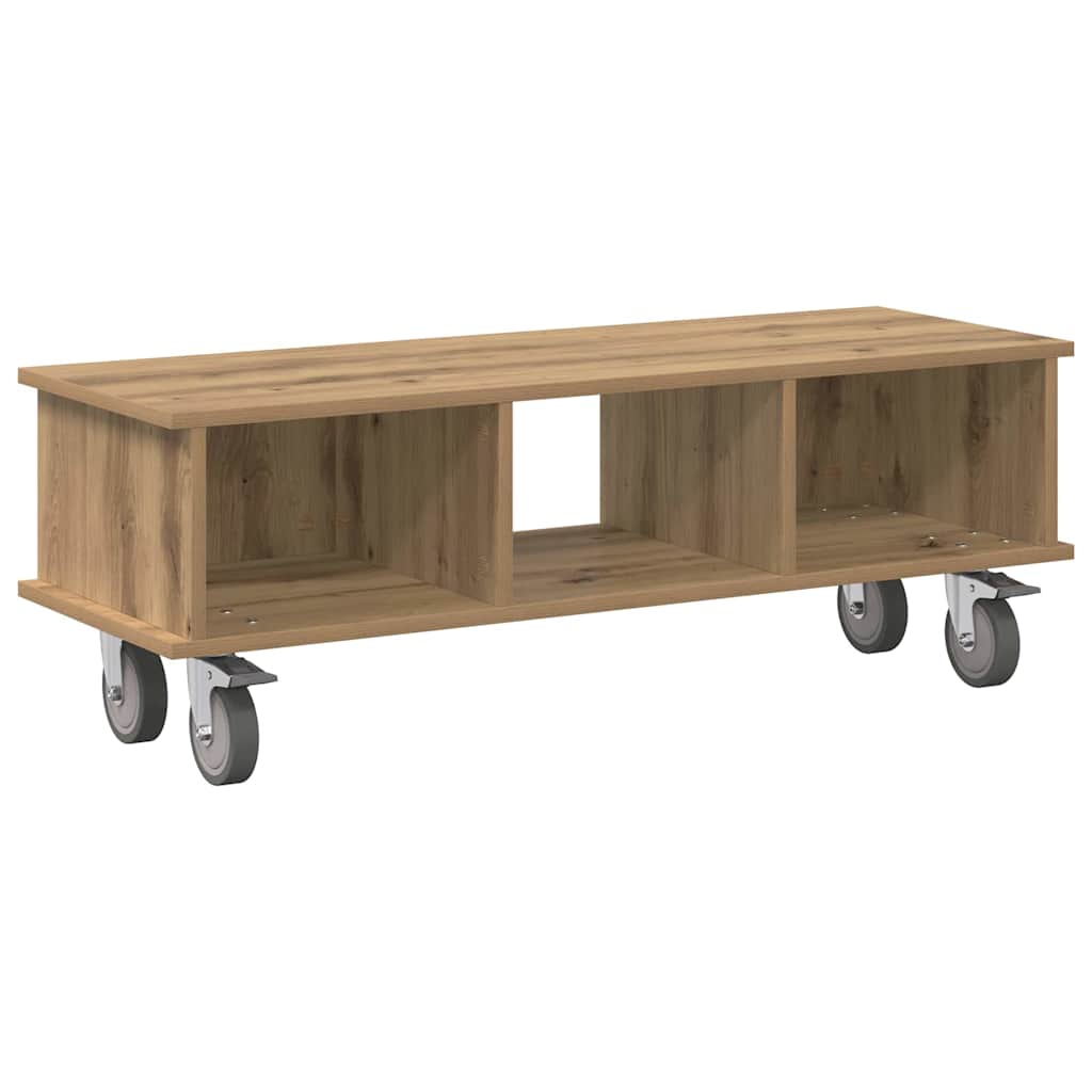 Meuble TV Chêne artisanal 100 x 35 x 35 cm Bois d'ingénierie - XIOS