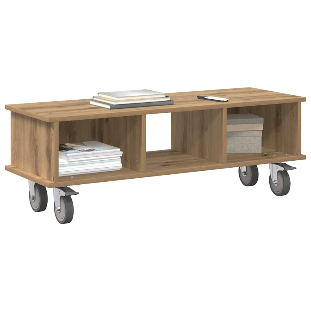 Meuble TV Chêne artisanal 100 x 35 x 35 cm Bois d'ingénierie - XIOS