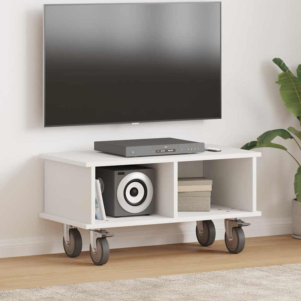 Meuble TV 68,5 x 35 x 35 cm Blanc Bois d'ingénierie - XIOS