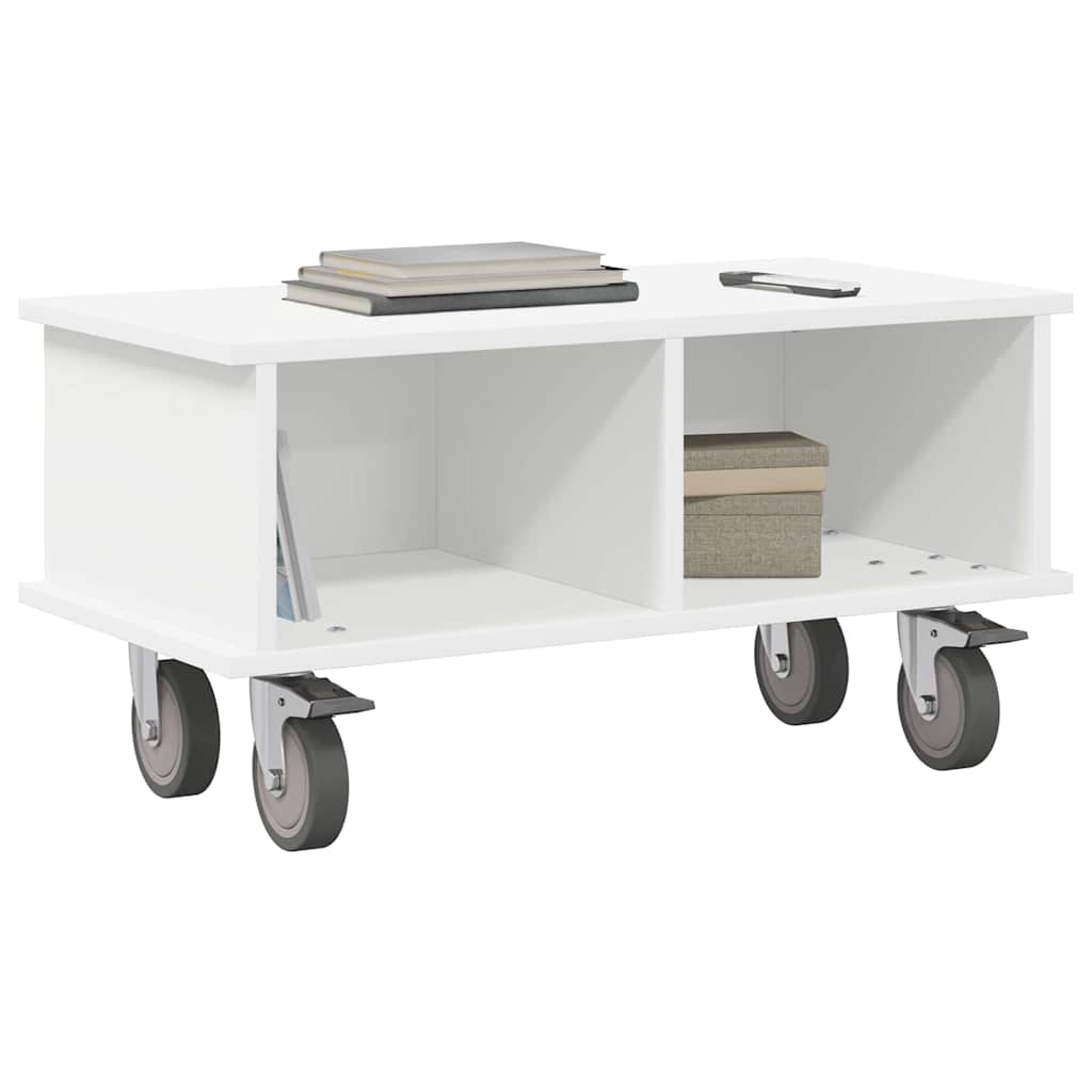 Meuble TV 68,5 x 35 x 35 cm Blanc Bois d'ingénierie - XIOS