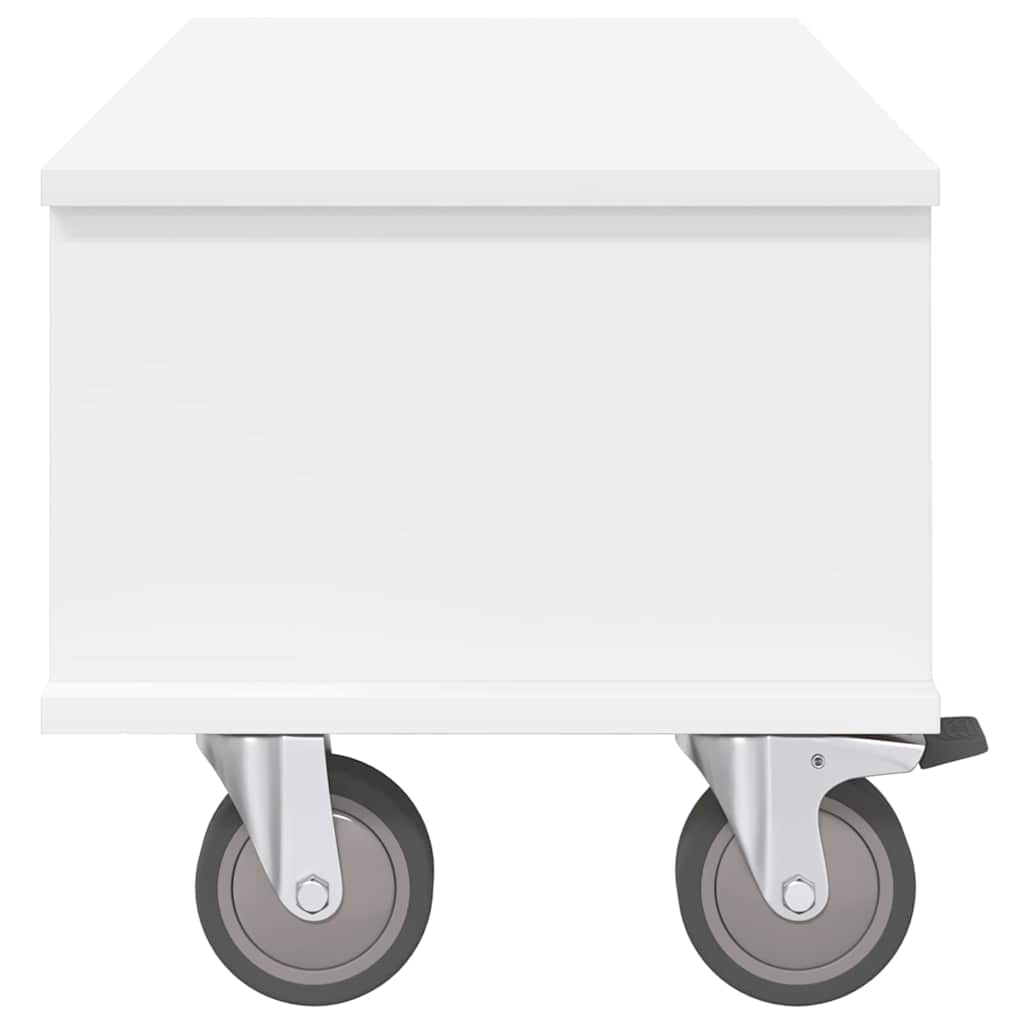 Meuble TV 68,5 x 35 x 35 cm Blanc Bois d'ingénierie - XIOS