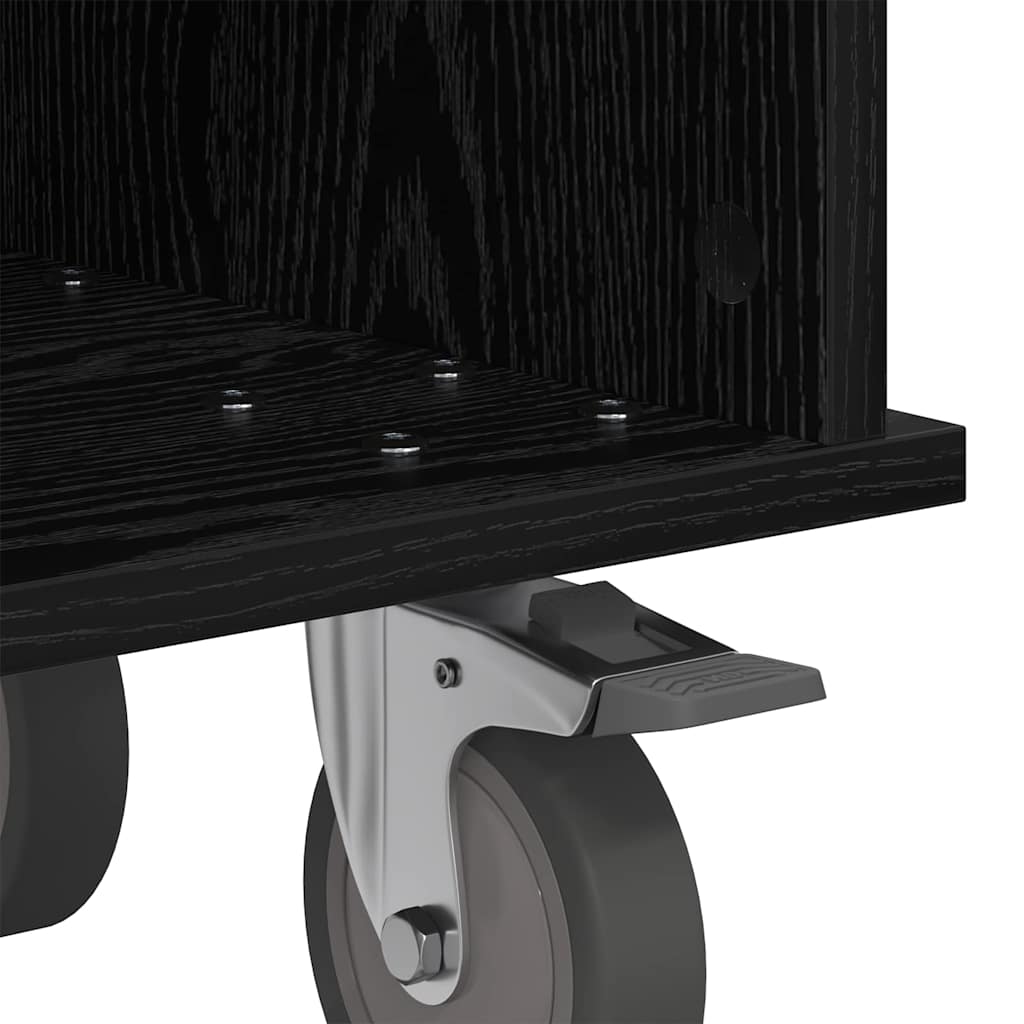 Meuble TV Chêne noir 68,5 x 35 x 35 cm Bois d'ingénierie - XIOS