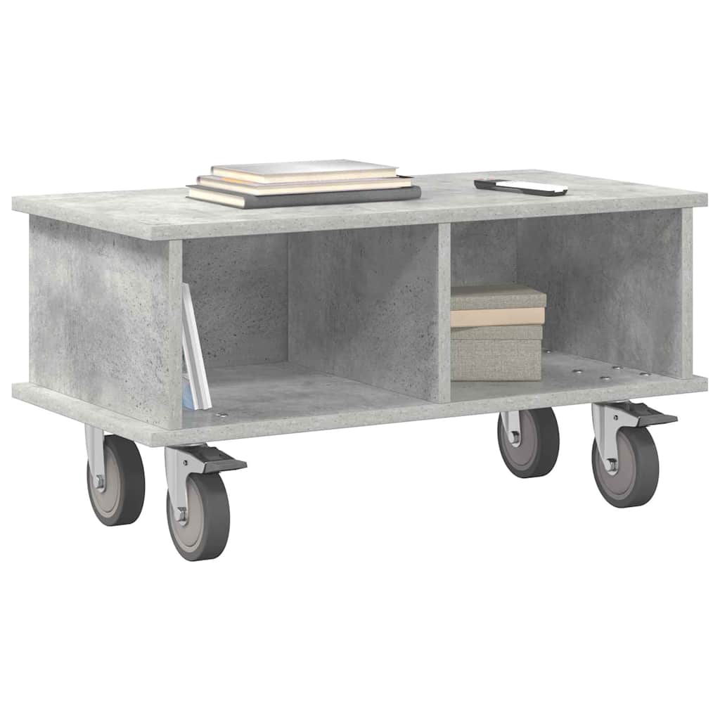 Meuble TV Gris béton 68,5 x 35 x 35 cm Bois d'ingénierie - XIOS