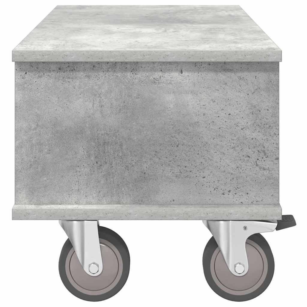 Meuble TV Gris béton 68,5 x 35 x 35 cm Bois d'ingénierie - XIOS