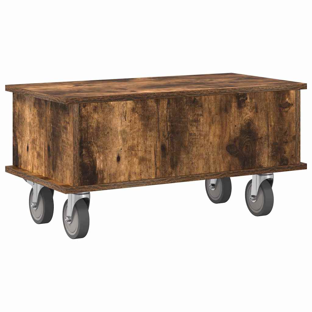 Meuble TV Chêne fumé 68,5 x 35 x 35 cm Bois d'ingénierie - XIOS