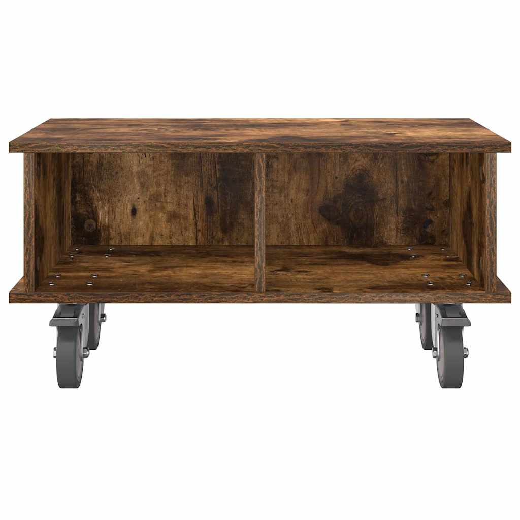 Meuble TV Chêne fumé 68,5 x 35 x 35 cm Bois d'ingénierie - XIOS