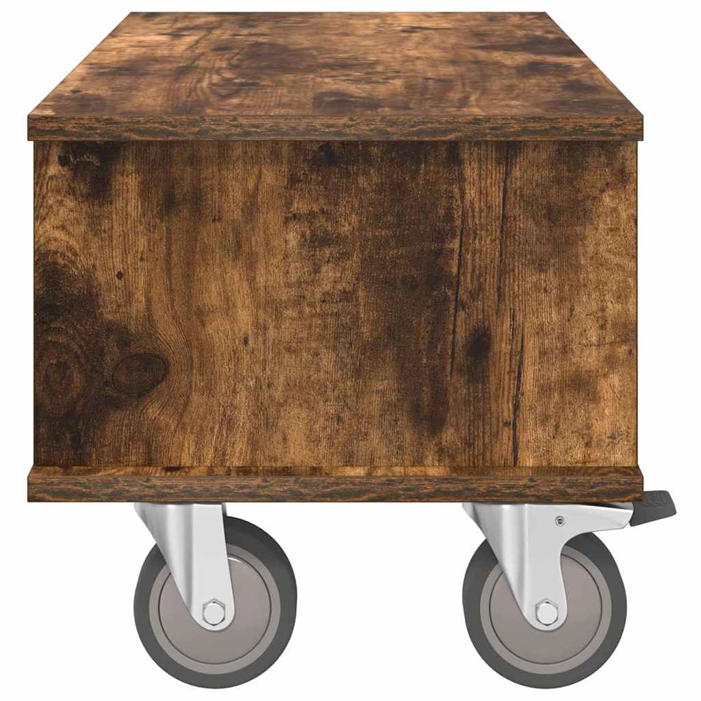 Meuble TV Chêne fumé 68,5 x 35 x 35 cm Bois d'ingénierie - XIOS