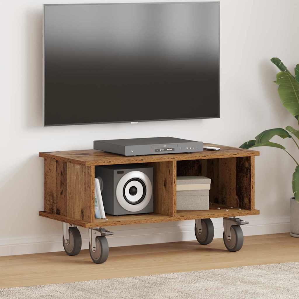 Meuble TV Bois ancien 68,5 x 35 x 35 cm Bois d'ingénierie - XIOS