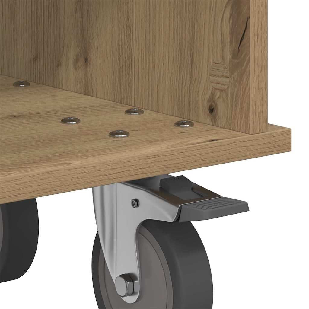 Meuble TV Chêne artisanal 68,5 x 35 x 35 cm Bois d'ingénierie - XIOS