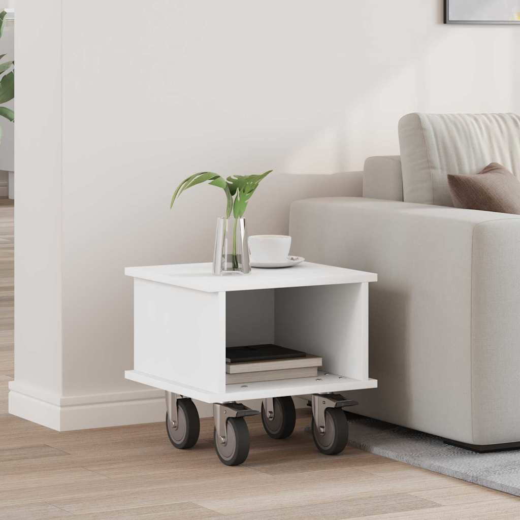 Meuble TV Blanc 37 x 35 x 35 cm Bois d'ingénierie - XIOS