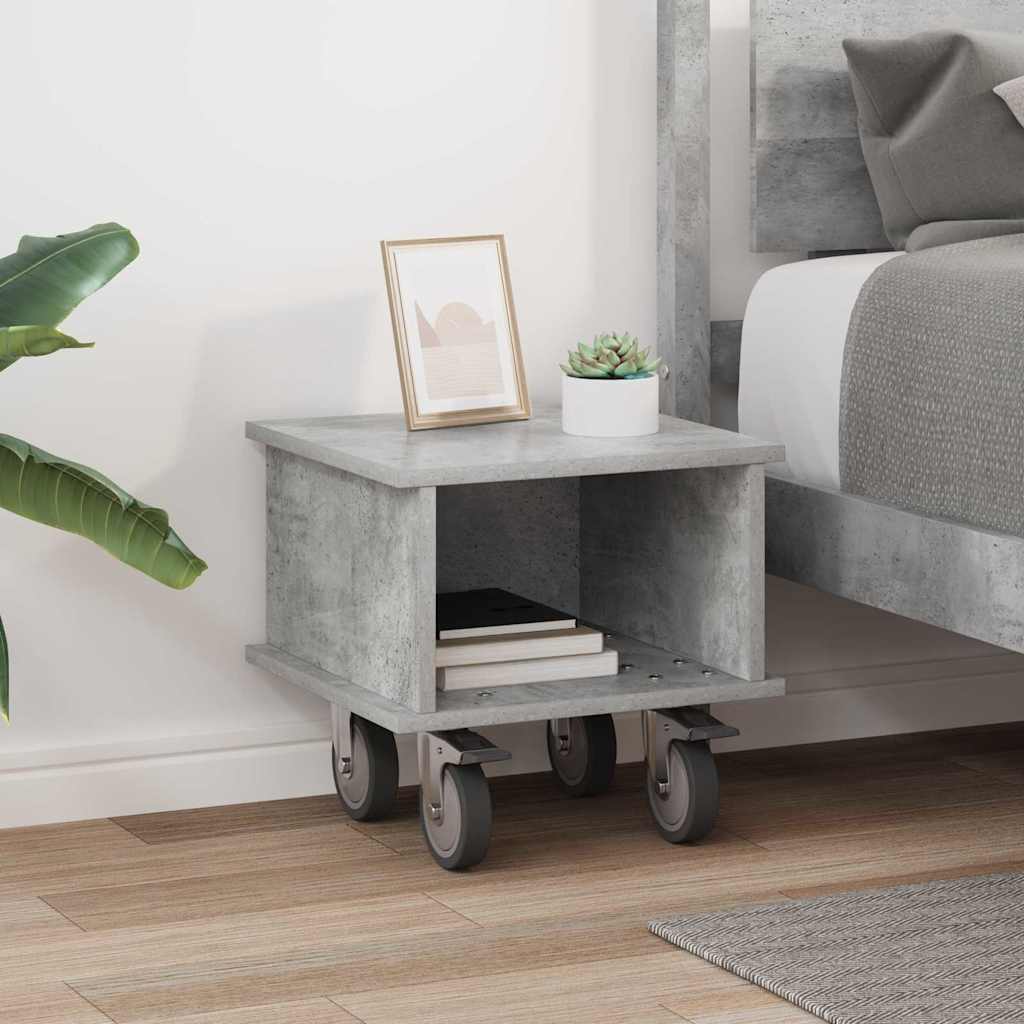 Meuble TV 37 x 35 x 35 cm Gris béton Bois d'ingénierie - XIOS