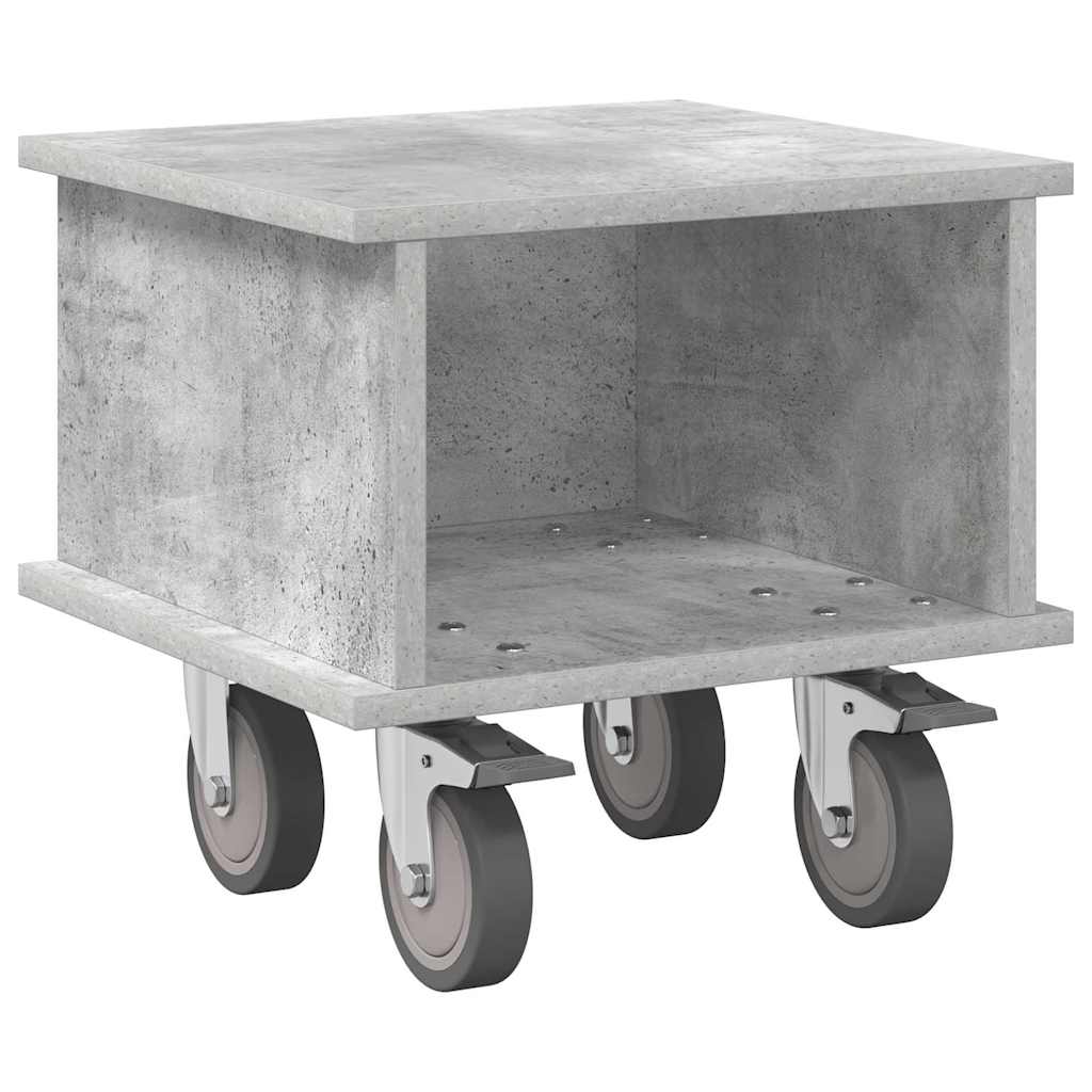 Meuble TV 37 x 35 x 35 cm Gris béton Bois d'ingénierie - XIOS