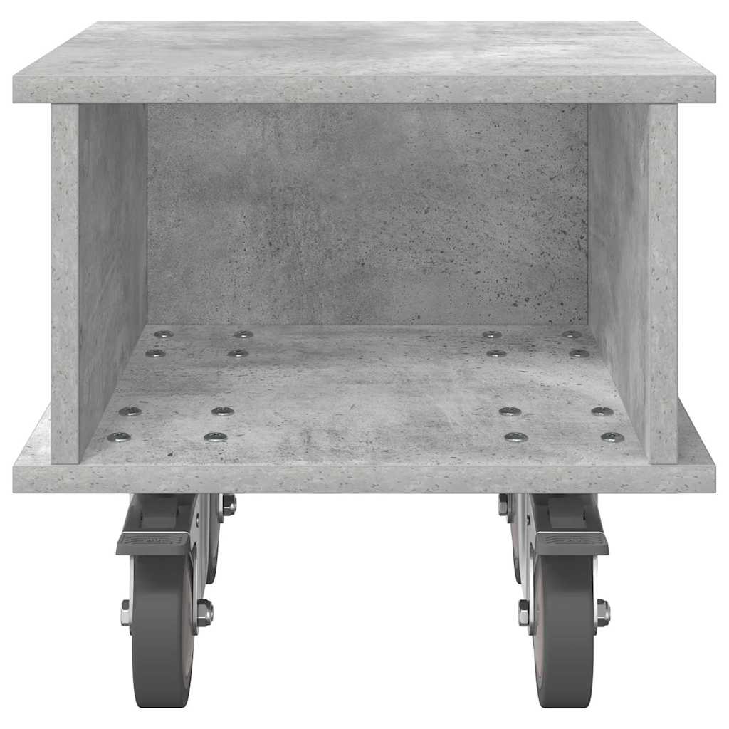 Meuble TV 37 x 35 x 35 cm Gris béton Bois d'ingénierie - XIOS