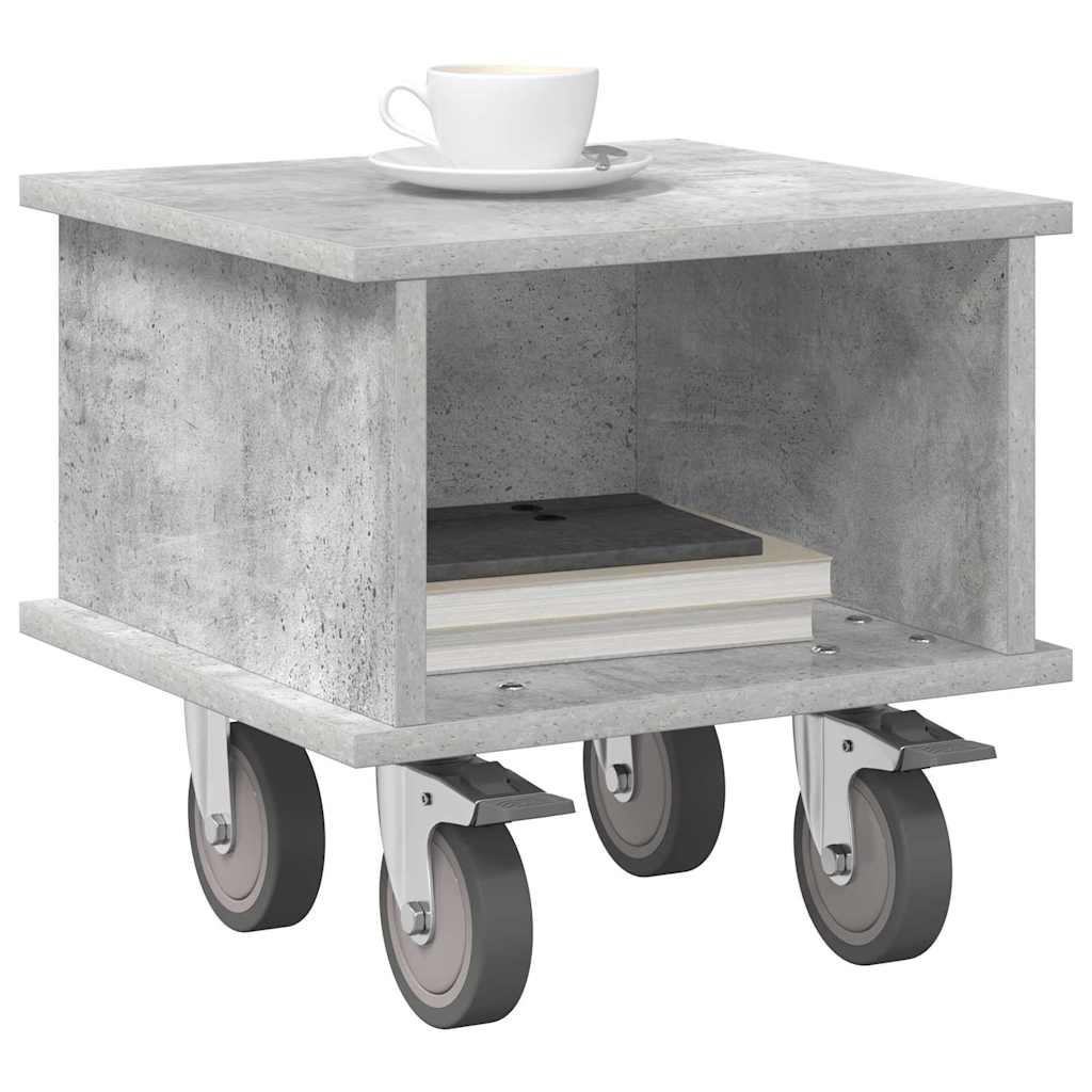 Meuble TV 37 x 35 x 35 cm Gris béton Bois d'ingénierie - XIOS