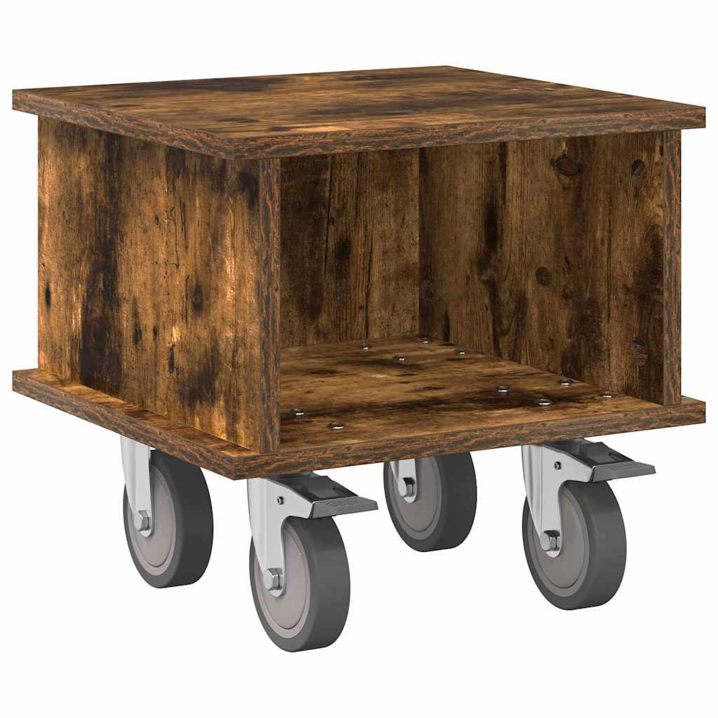 Meuble TV 37 x 35 x 35 cm Chêne fumé Bois d'ingénierie - XIOS