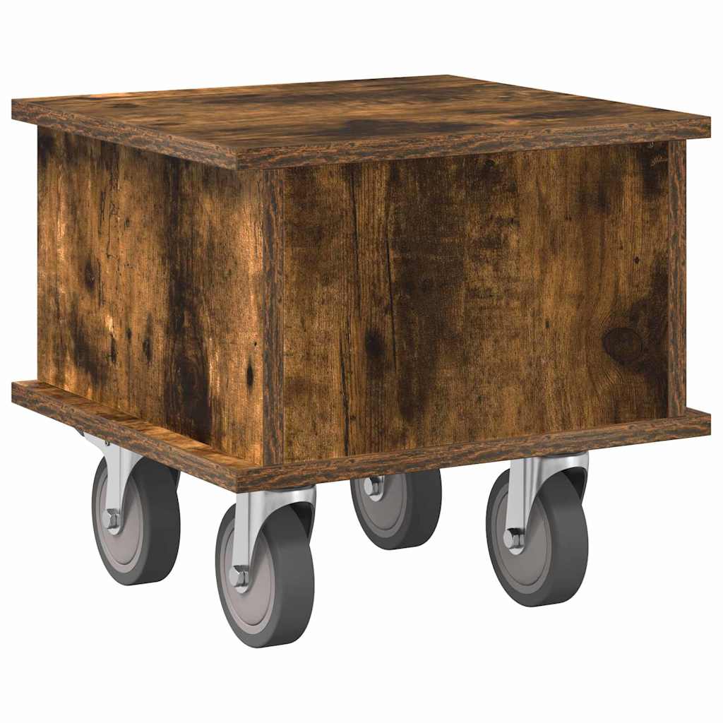 Meuble TV 37 x 35 x 35 cm Chêne fumé Bois d'ingénierie - XIOS