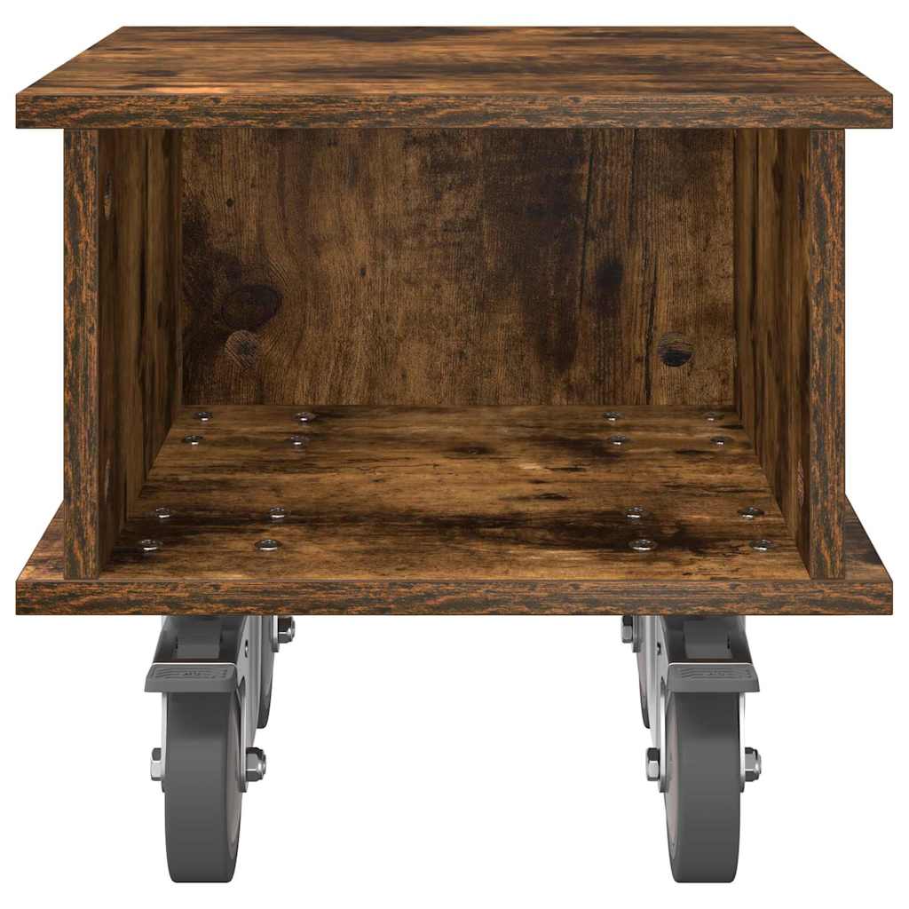 Meuble TV 37 x 35 x 35 cm Chêne fumé Bois d'ingénierie - XIOS
