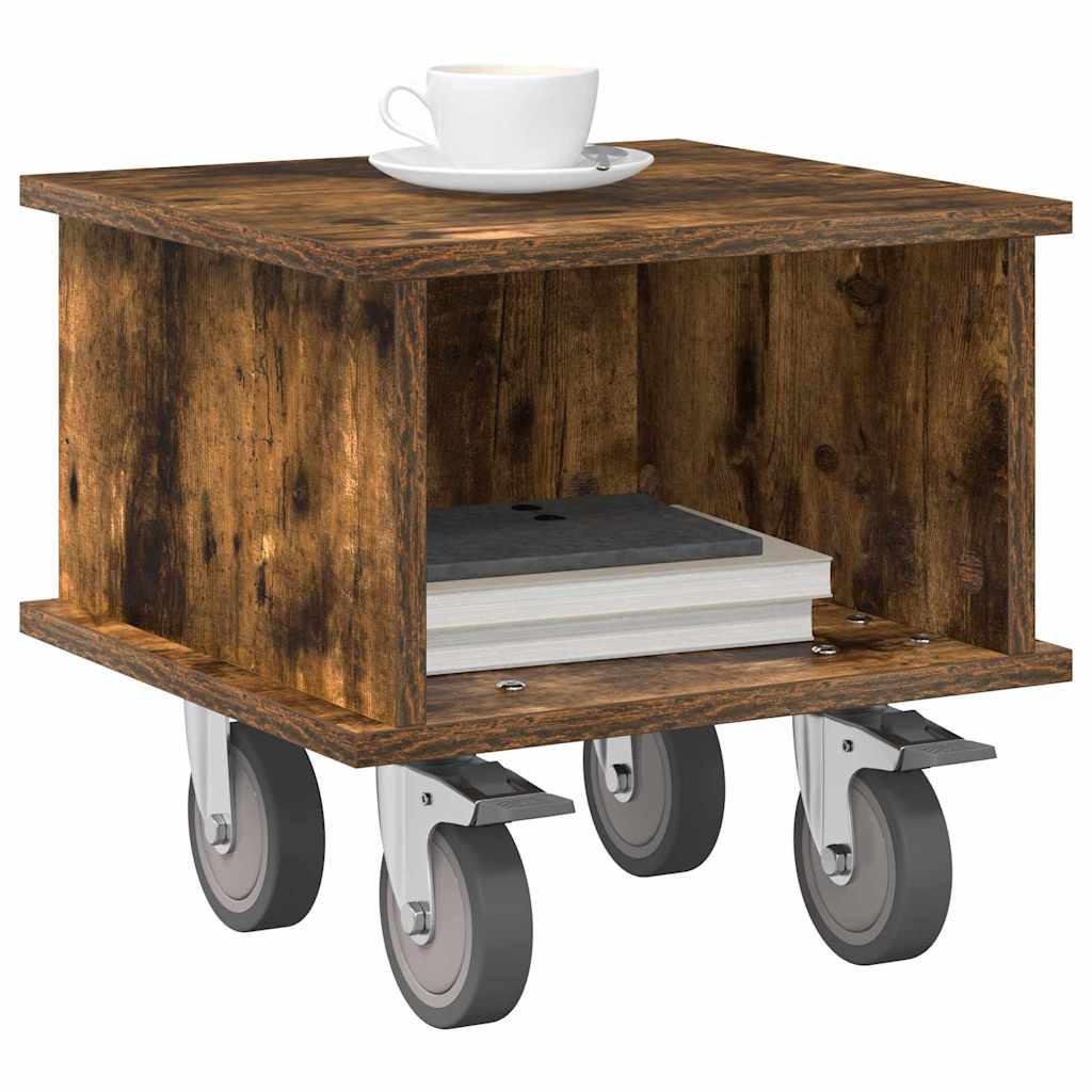 Meuble TV 37 x 35 x 35 cm Chêne fumé Bois d'ingénierie - XIOS