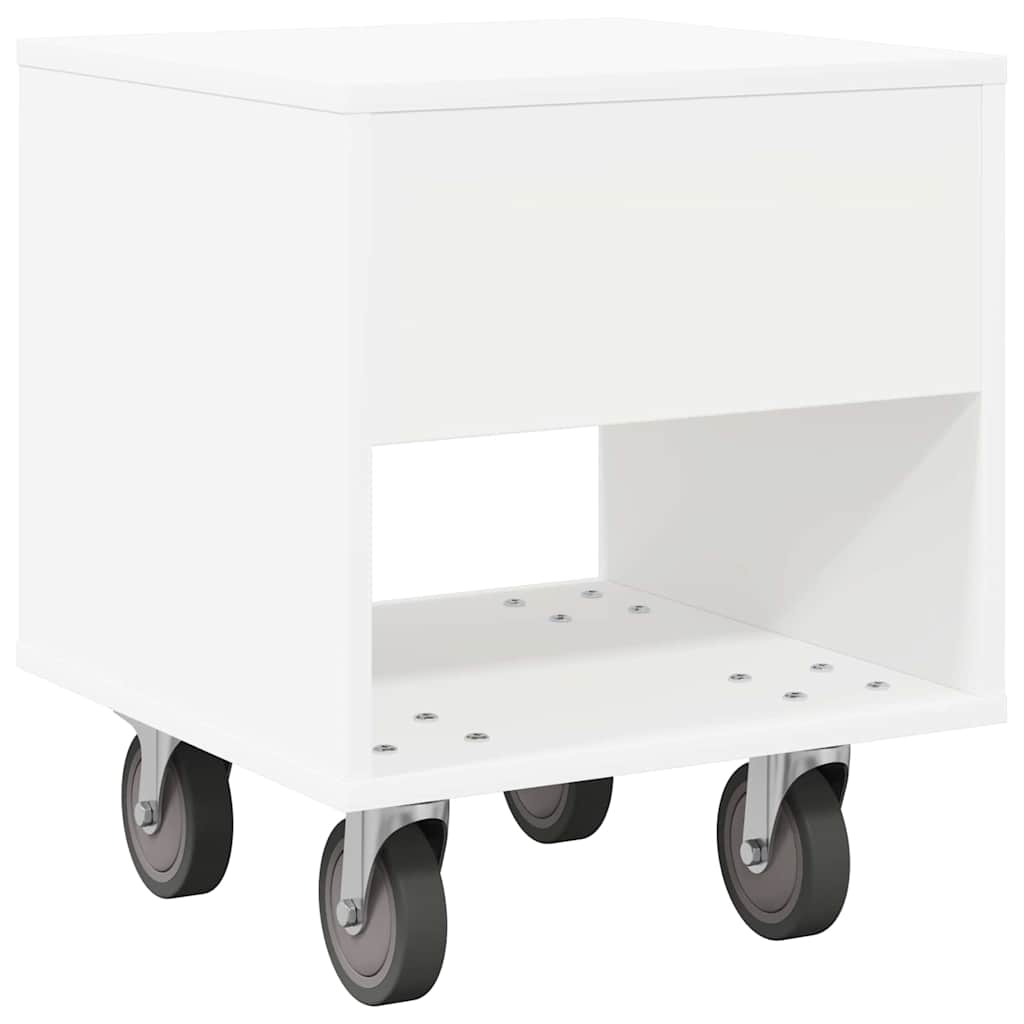 Table de chevet 2 pcs Blanc 40,5 x 40 x 48 cm Bois d'ingénierie - XIOS