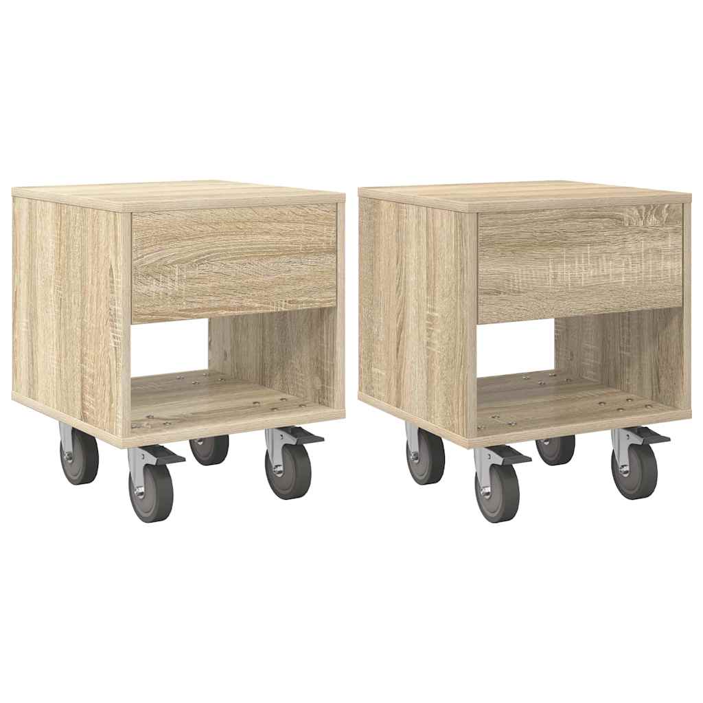 Table de chevet 2 pcs Chêne Sonoma 40,5 x 40 x 48 cm - XIOS