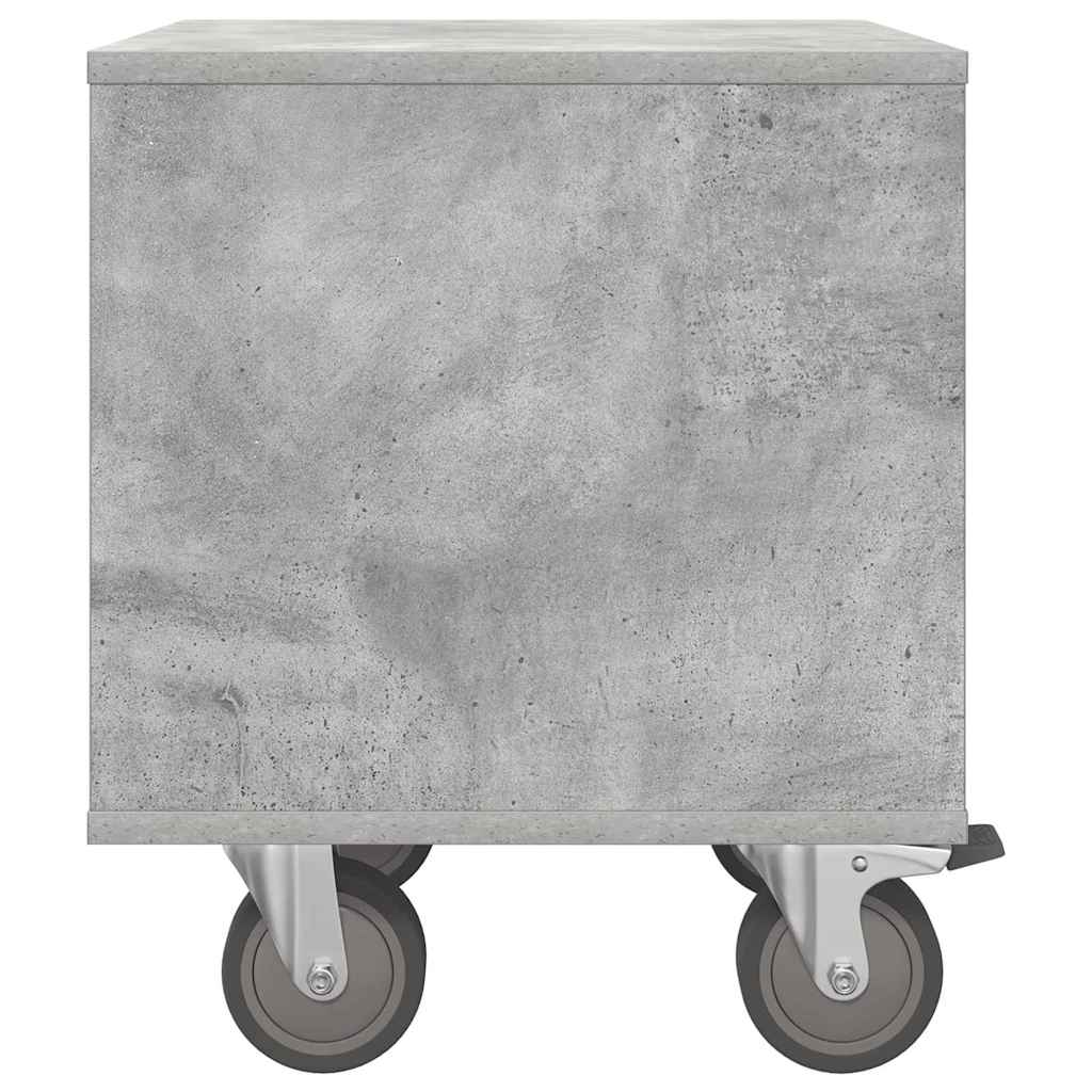 Table de chevet Gris béton 40,5 x 40 x 48 cm Bois d'ingénierie - XIOS