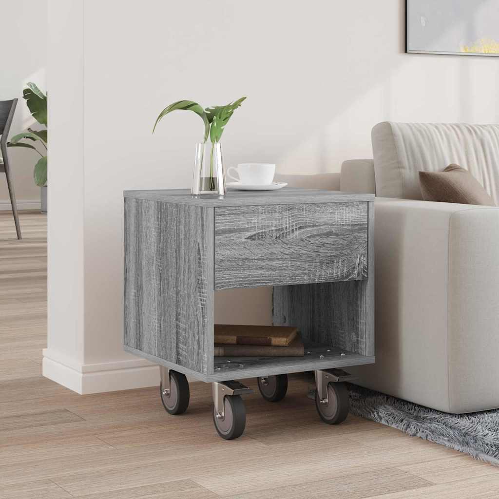 Table de chevet Gris Sonoma 40,5 x 40 x 48 cm Bois d'ingénierie - XIOS