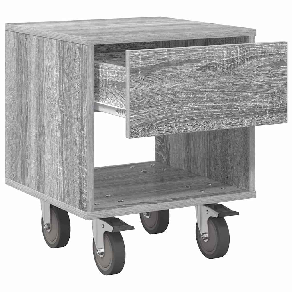 Table de chevet Gris Sonoma 40,5 x 40 x 48 cm Bois d'ingénierie - XIOS