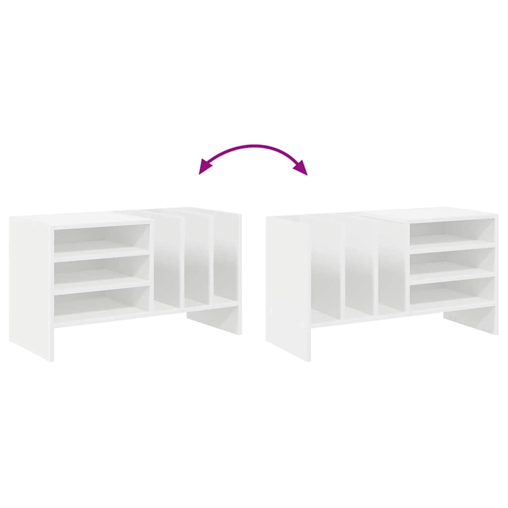 Meuble à vinyles Blanc 78,5 x 35 x 45 cm Bois d'ingénierie - XIOS