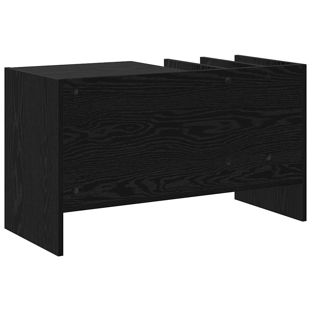 Meuble à vinyles Chêne noir 78,5 x 35 x 45 cm Bois d'ingénierie - XIOS