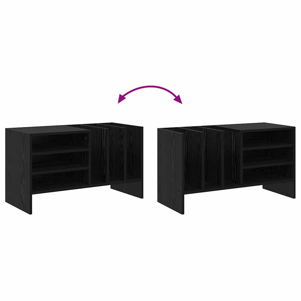 Meuble à vinyles Chêne noir 78,5 x 35 x 45 cm Bois d'ingénierie - XIOS