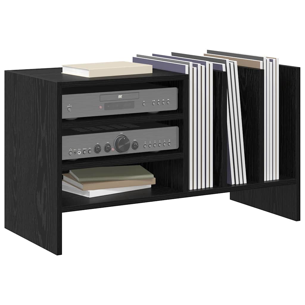 Meuble à vinyles Chêne noir 78,5 x 35 x 45 cm Bois d'ingénierie - XIOS