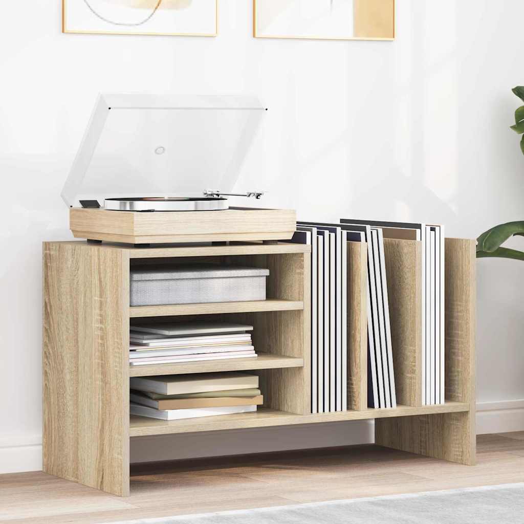 Meuble à vinyles avec étagère Chêne Sonoma 78,5 x 35 x 45 cm - XIOS