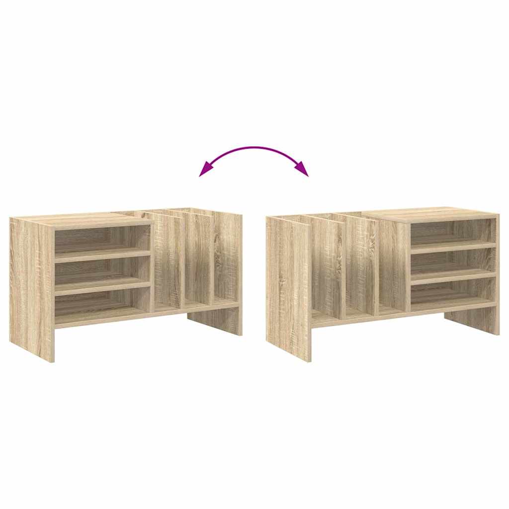 Meuble à vinyles avec étagère Chêne Sonoma 78,5 x 35 x 45 cm - XIOS