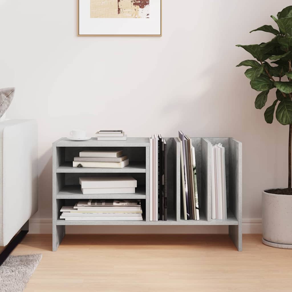 Meuble à vinyles Gris béton 78,5 x 35 x 45 cm Bois d'ingénierie - XIOS