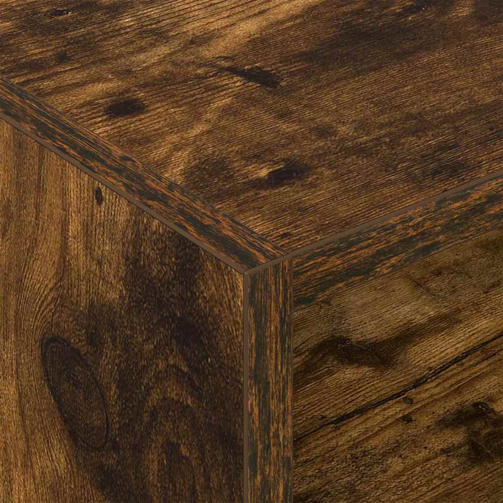 Meuble à vinyles Chêne fumé 78,5 x 35 x 45 cm Bois d'ingénierie